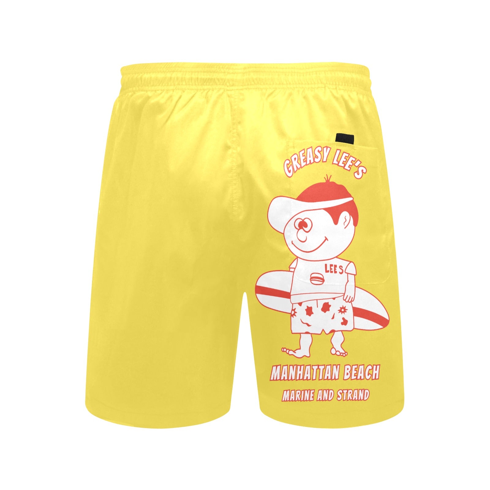 Greasy Lee's Marine and Strand Manhattan Beach IYKYK Men's Mid-Length Beach Shorts