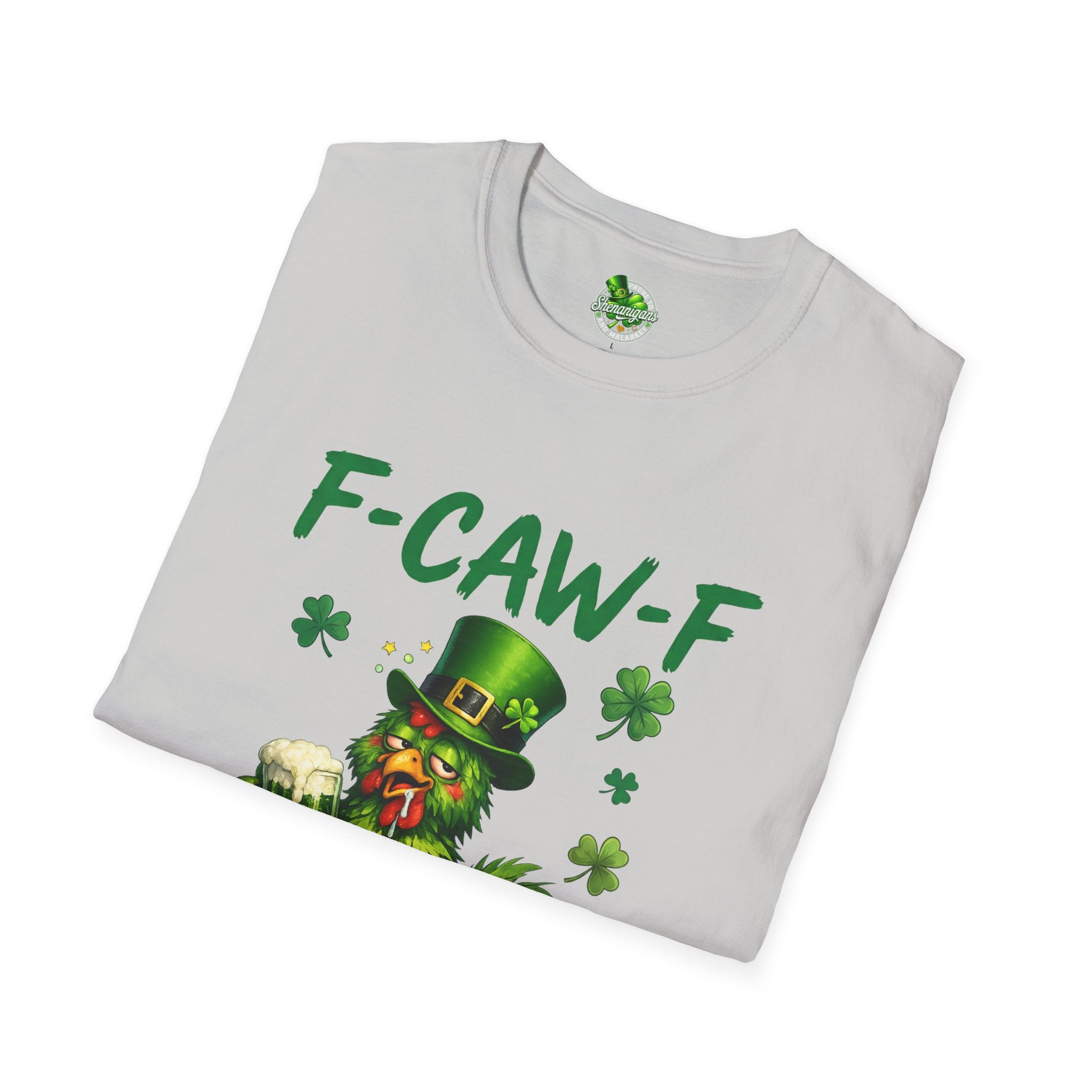 F-CAW-F Leprechaun Chicken T-Shirt | St. Patrick's Day Shamrock Tee