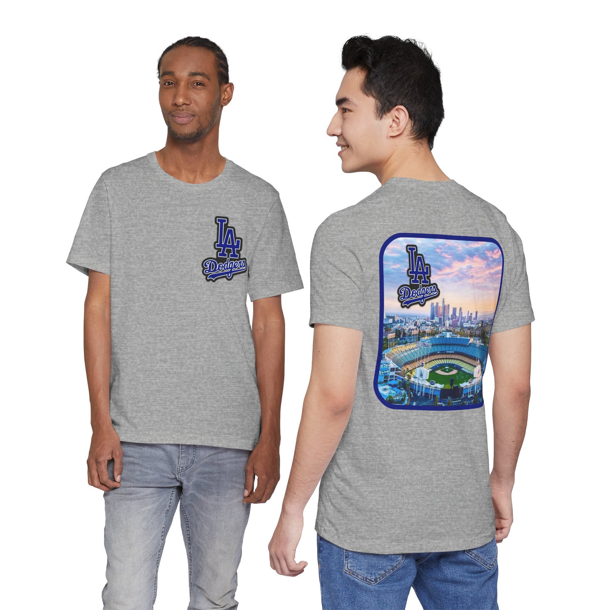 Los Angeles (Front and Back Printing) Mens Womans Jersey Short Sleeve Tee