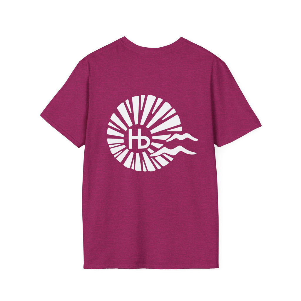 Hermosa Beach Sunburst Wave T-Shirt (printed front back neck) | Hb Minimal Logo Tee