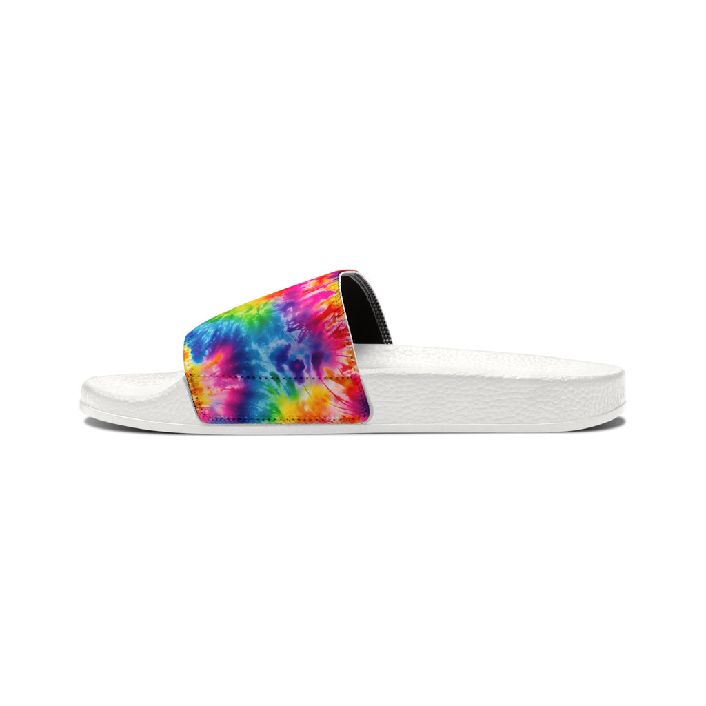 Youth Tie-Dye Slide Sandals — Removable Strap Kids Beach & Pool Slides