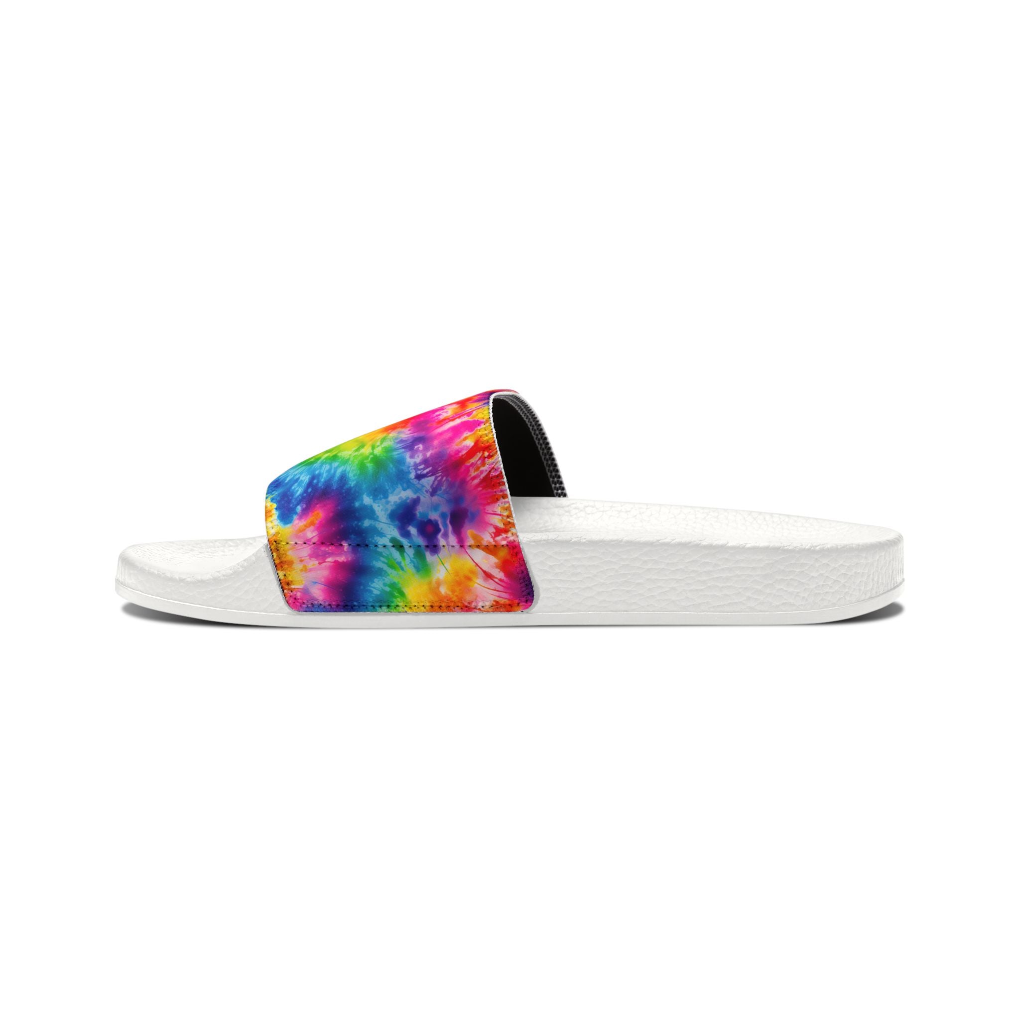 Youth Tie-Dye Slide Sandals — Removable Strap Kids Beach & Pool Slides
