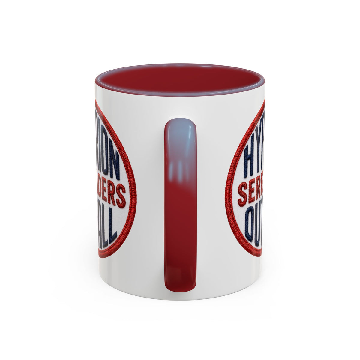 Accent Coffee Mug — "Hyperion Serenaders Outfall" Retro Patch Ceramic Mug (11/15oz)