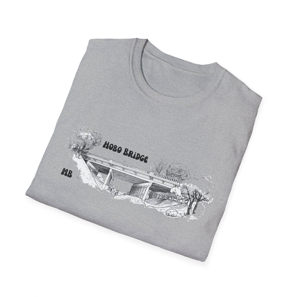 Hobo Bridge Manhattan Beach California Sketch T-Shirt | Hand-Drawn Bridge Illustration IYKYK