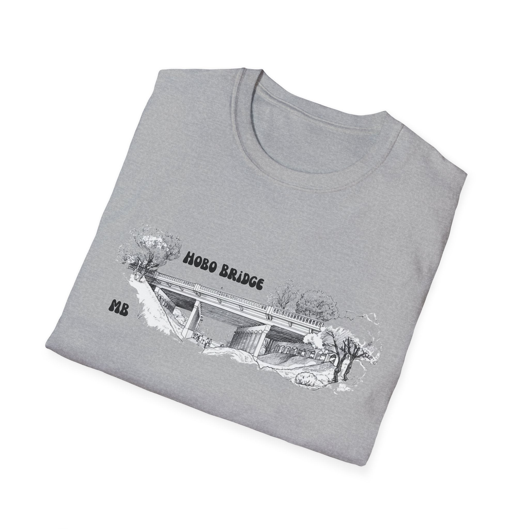 Hobo Bridge Manhattan Beach California Sketch T-Shirt | Hand-Drawn Bridge Illustration IYKYK