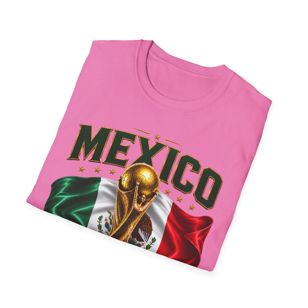 Mexico 2026 World Cup T-Shirt — Flag & Trophy Soccer Fan Tee
