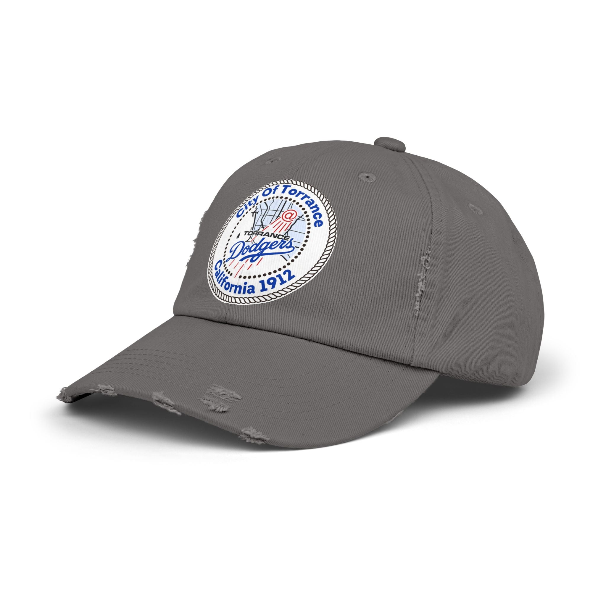 Distressed Baseball Cap with Torrance Dodgers Patch