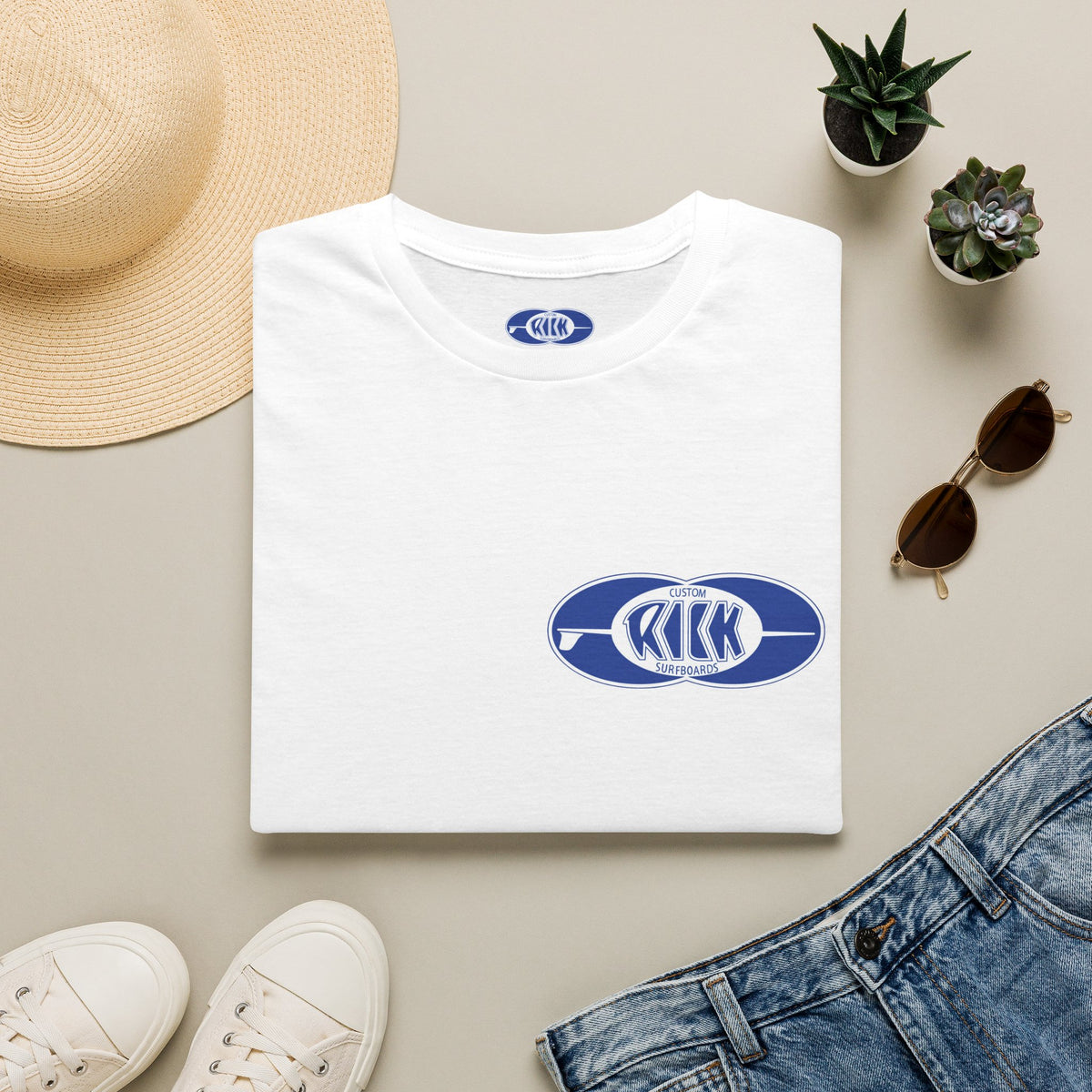 RICK SURFBOARDS Unisex Softstyle T-Shirt, Mens Womens Tee, Many Colors Tagged Front Back Print
