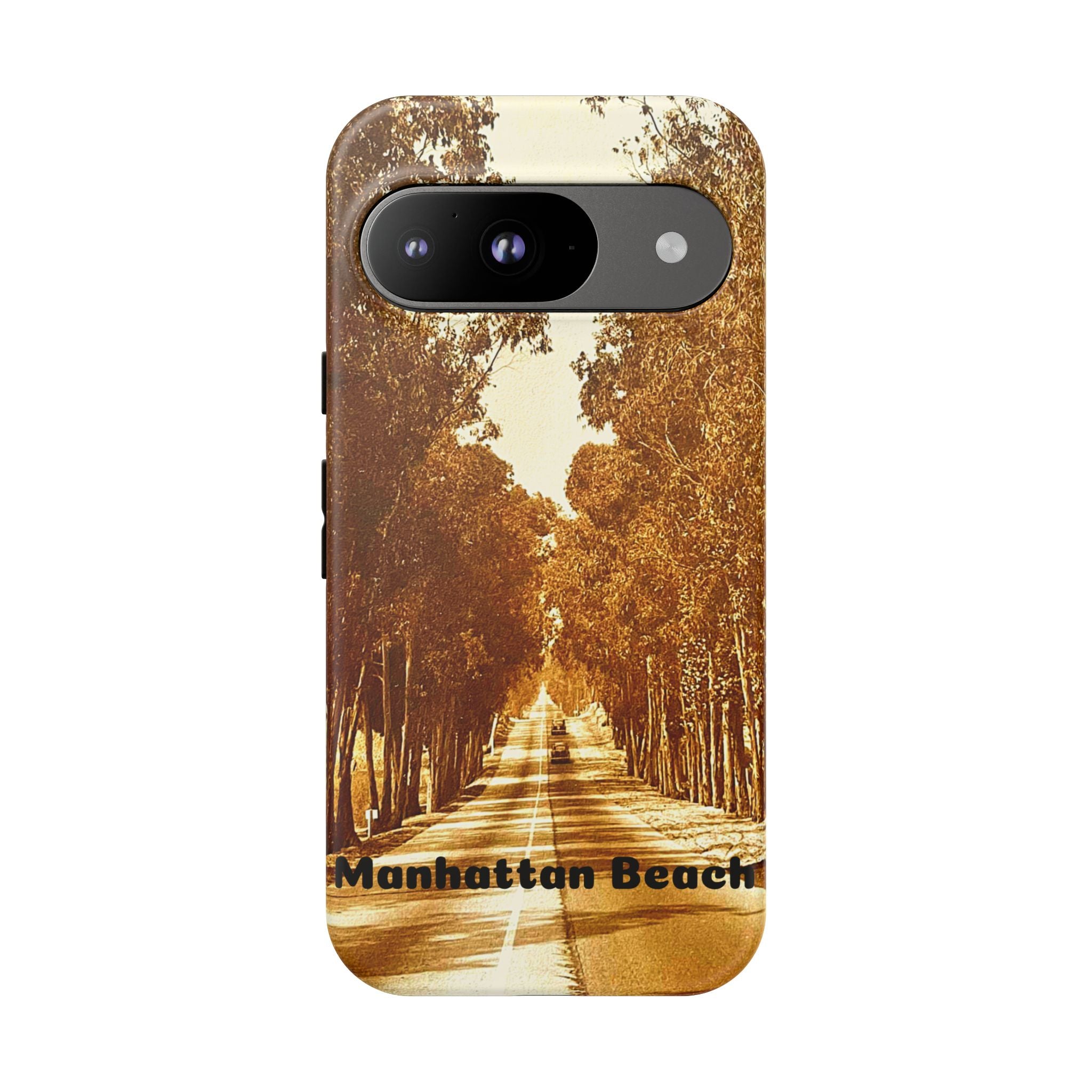 Phone Cases Manhattan Beach Rosecrans Ave Early 60's Tough Cases 90266 California, iPhone Samsung Google Pixel Protective Cover, Vintage