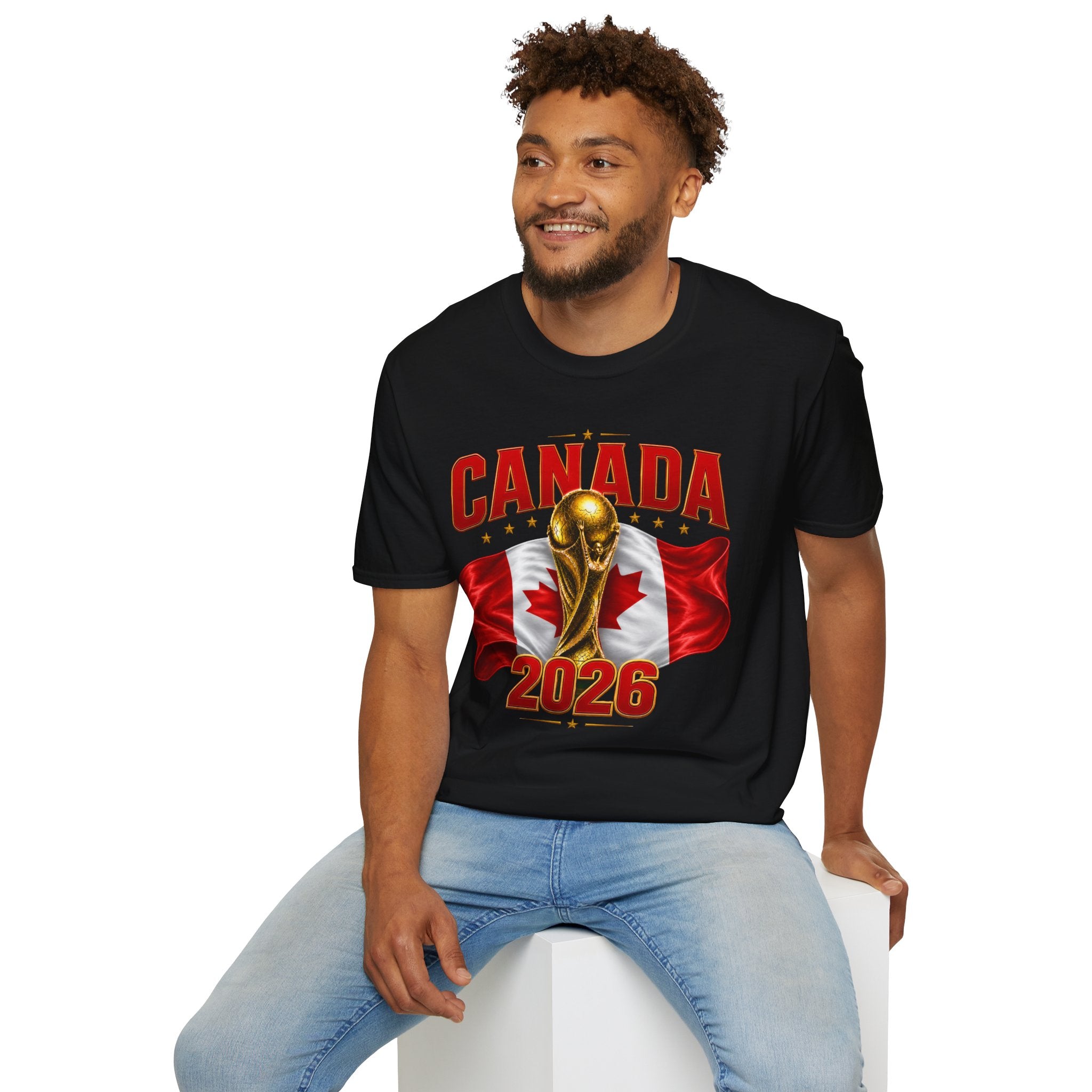 Canada 2026 World Cup T-Shirt — Canadian Soccer Fan Tee with Trophy & Flag