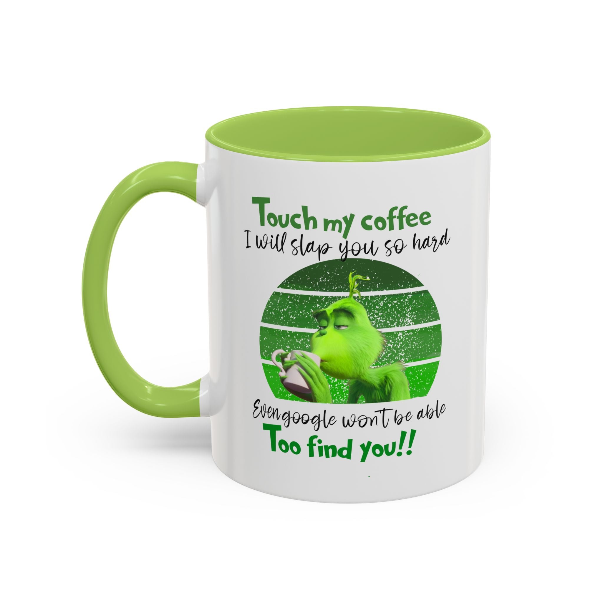 Grinch holding coffee Mug | Accent Coffee Mug 11oz 15oz