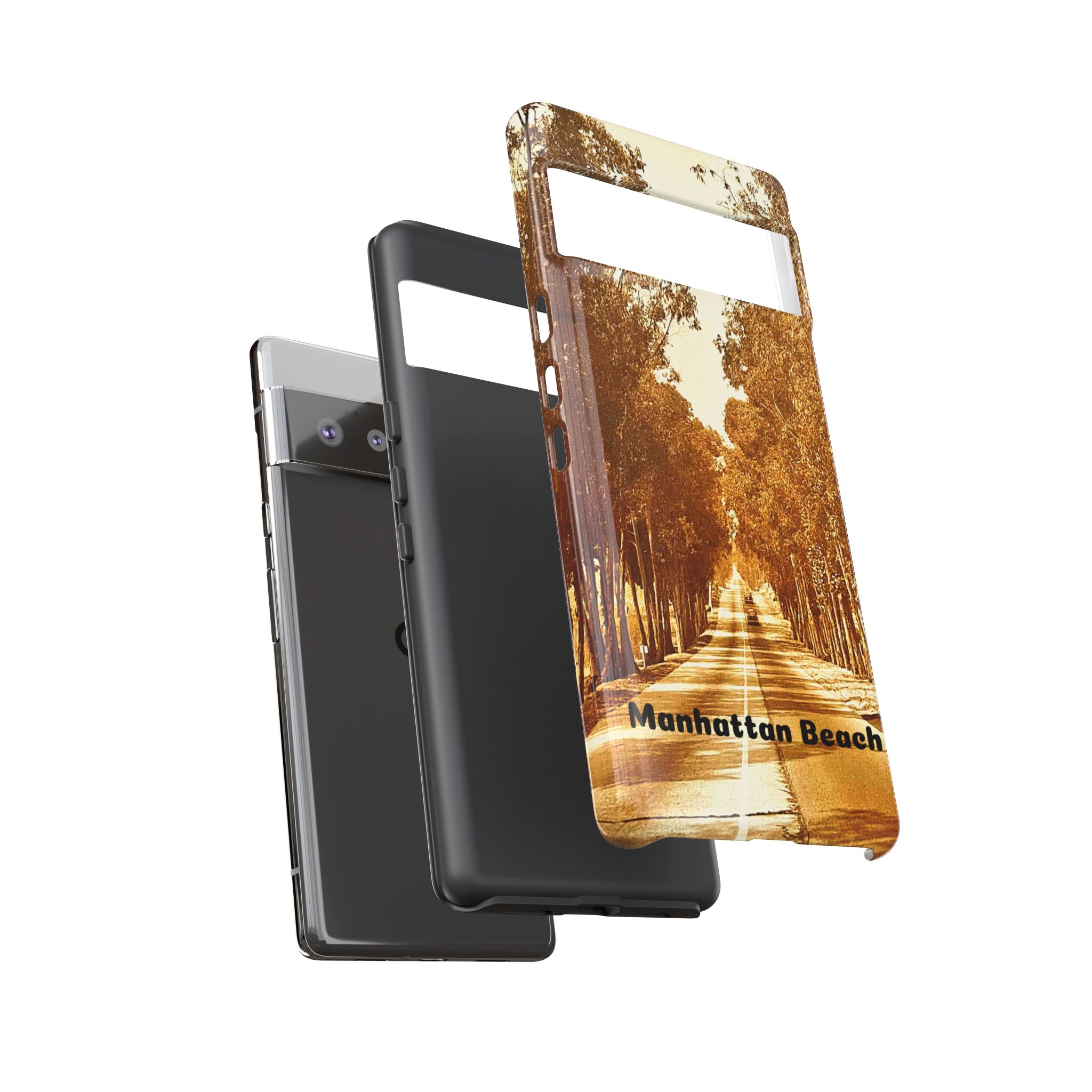 Phone Cases Manhattan Beach Rosecrans Ave Early 60's Tough Cases 90266 California, iPhone Samsung Google Pixel Protective Cover, Vintage