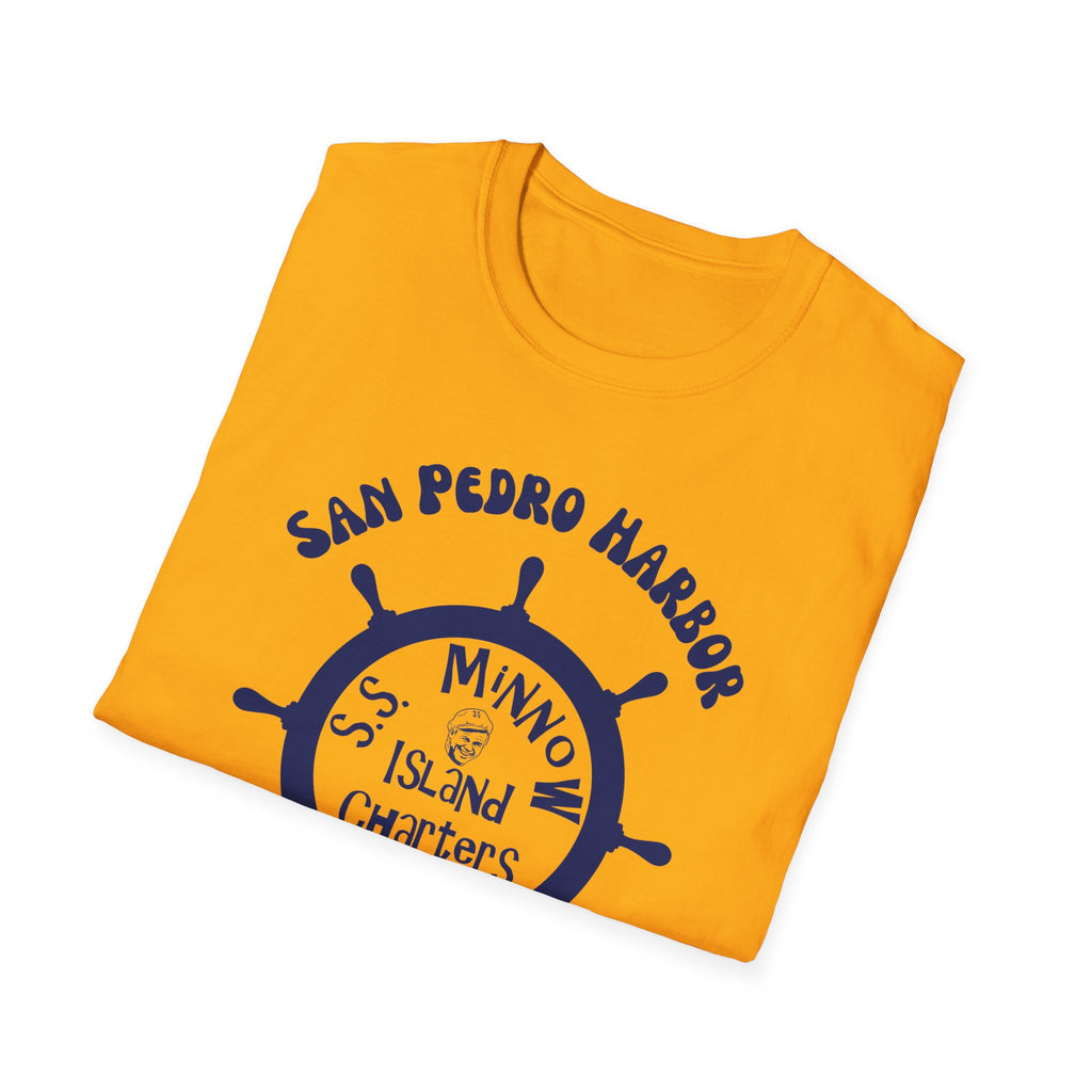 San Pedro Harbor Ship Wheel T-Shirt | SS Minnow Island Charters