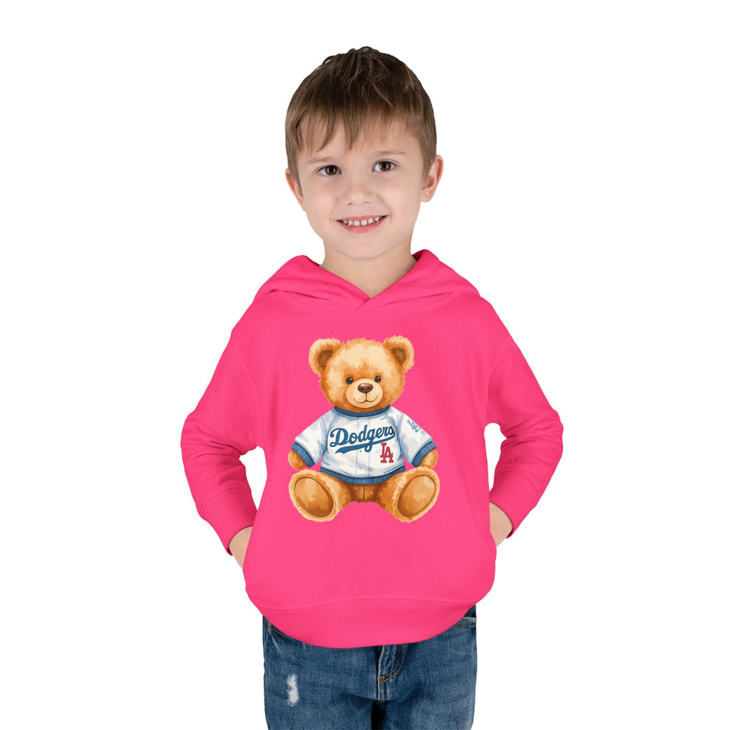 Teddy Bear in Jersey Hoodie | Toddler Pullover Fleece