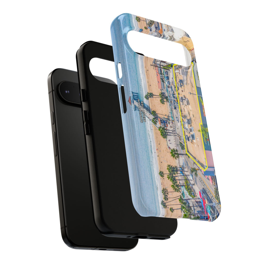 Phone Cases, Manhattan Beach California iPhone Samsung Google Tough Cases, Beach Lovers Gifts, Coastal Accessories, Ocean Phone Covers,