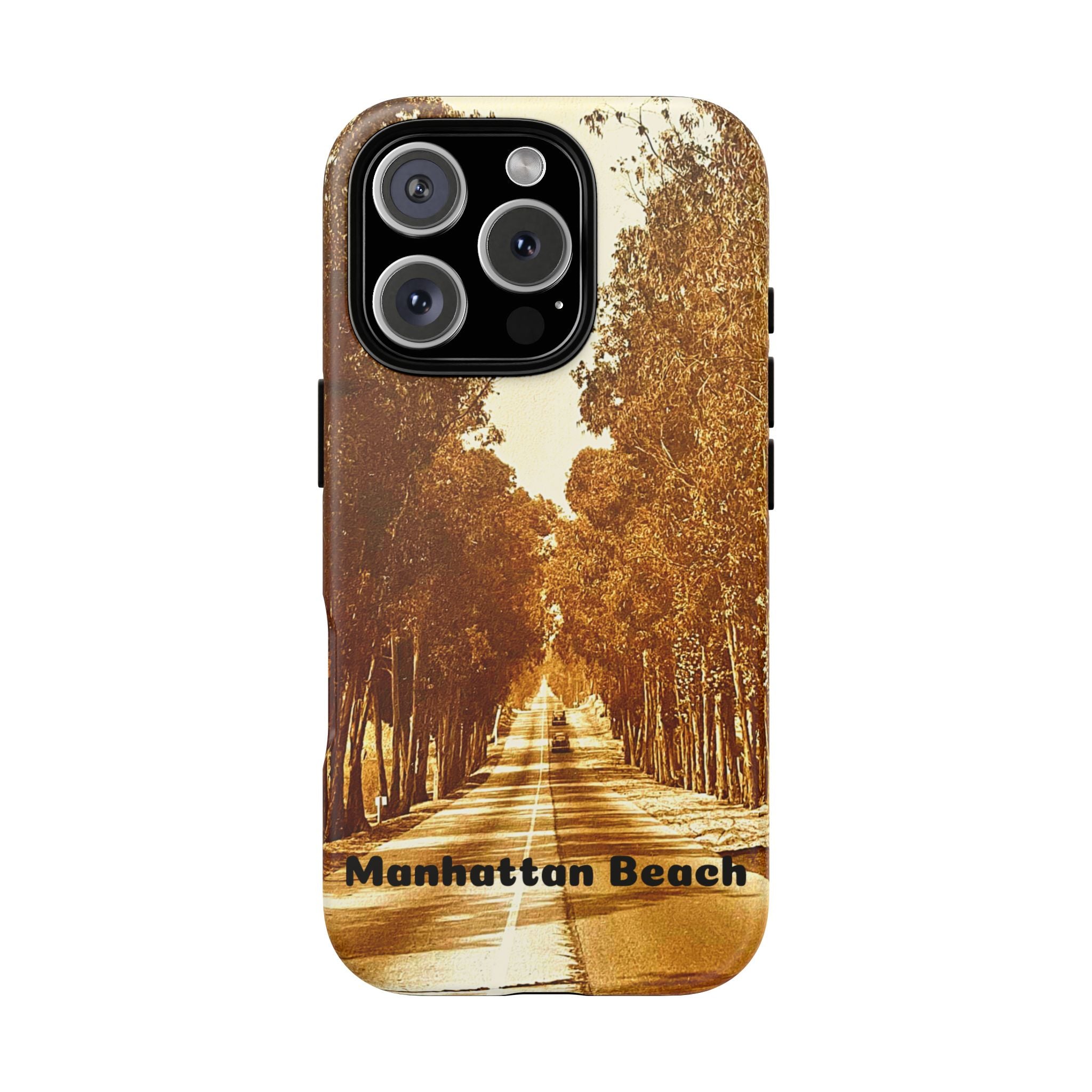 Phone Cases Manhattan Beach Rosecrans Ave Early 60's Tough Cases 90266 California, iPhone Samsung Google Pixel Protective Cover, Vintage