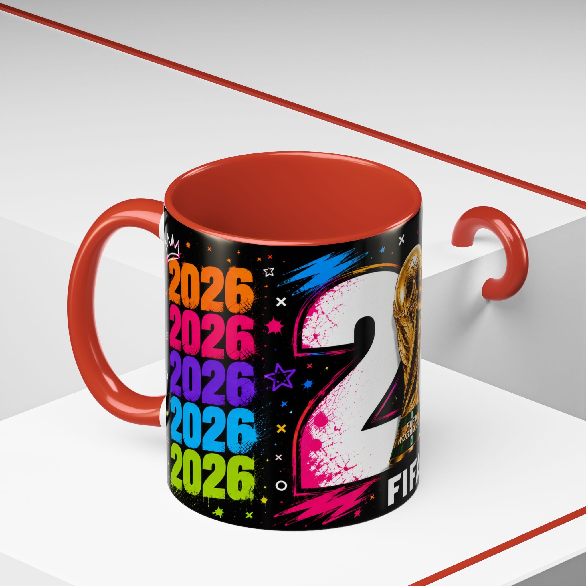 2026 FIFA World Cup Coffee Mug — Colorful Trophy Design (11/15oz)