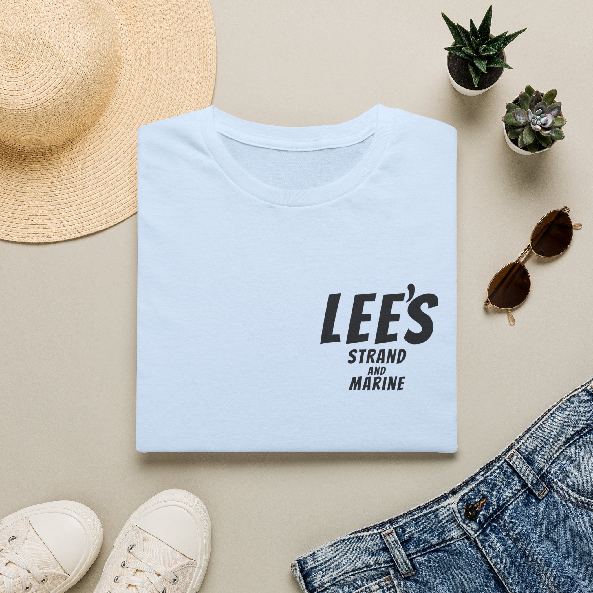 Greasy Lee's Manhattan Beach Old School T-Shirt | Marine and Strand Manhattan Beach Vintage Surf Design