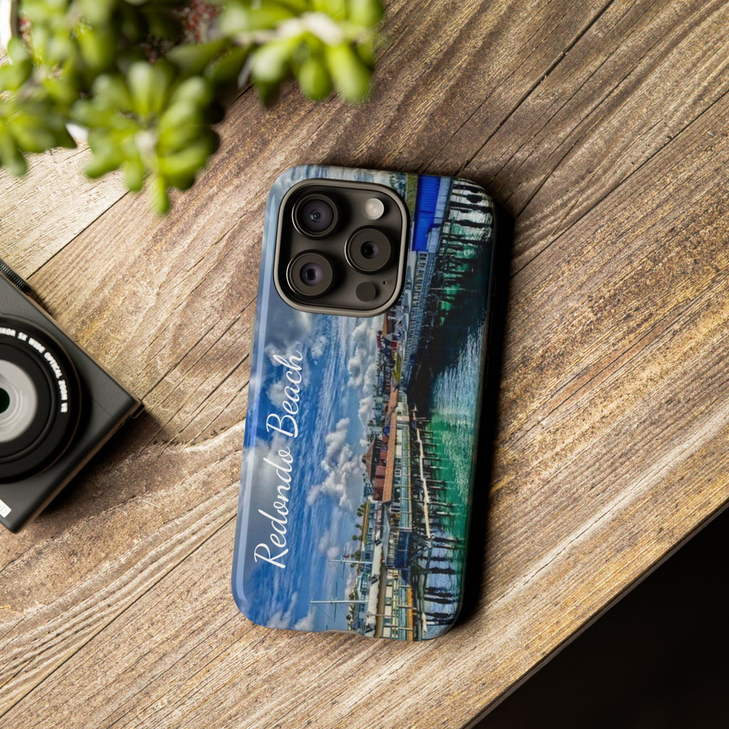 Phone Cases, Redondo Beach California King Harbor Design, Protective Covers, iPhone Accessories, Samsung Accessories, Gift for Travelers