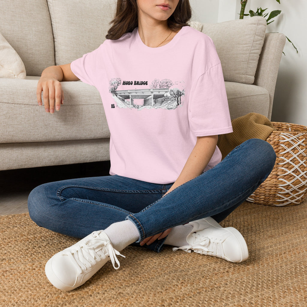 Hobo Bridge Manhattan Beach California Sketch T-Shirt | Hand-Drawn Bridge Illustration IYKYK