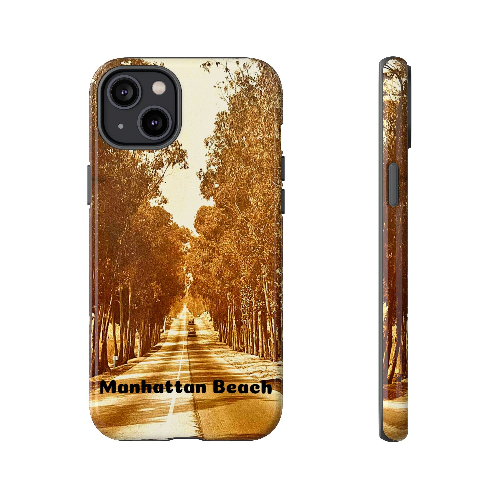 Phone Cases Manhattan Beach Rosecrans Ave Early 60's Tough Cases 90266 California, iPhone Samsung Google Pixel Protective Cover, Vintage