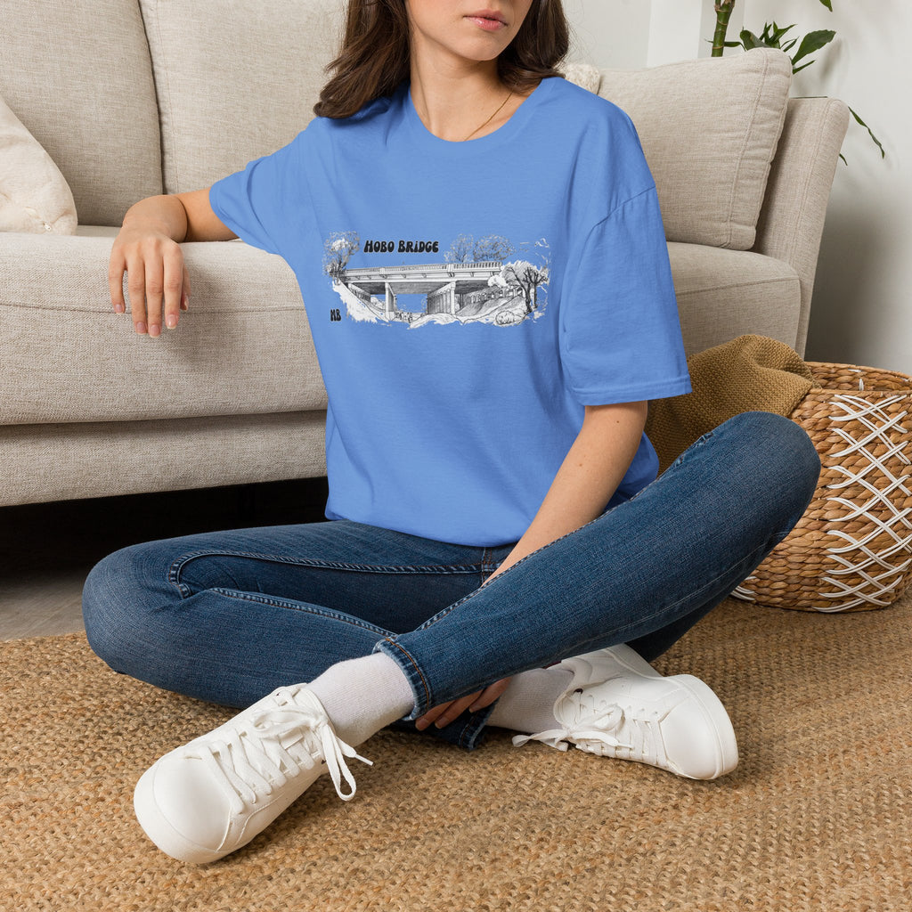 Hobo Bridge Manhattan Beach California Sketch T-Shirt | Hand-Drawn Bridge Illustration IYKYK