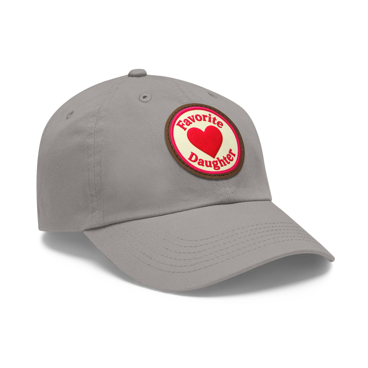 Mom and Daughter Hat — "Favorite Daughter" Leather Patch Cap