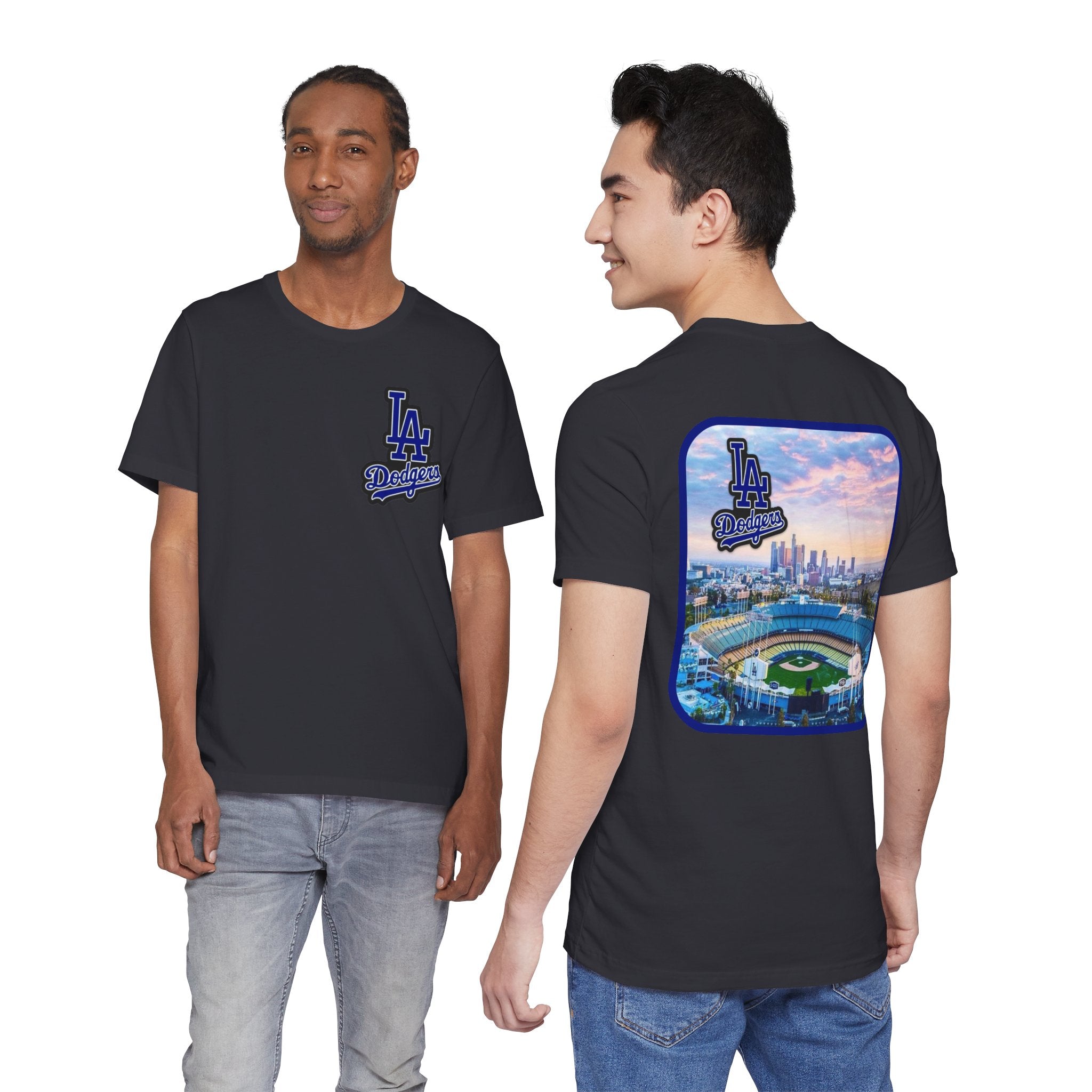 Los Angeles (Front and Back Printing) Mens Womans Jersey Short Sleeve Tee
