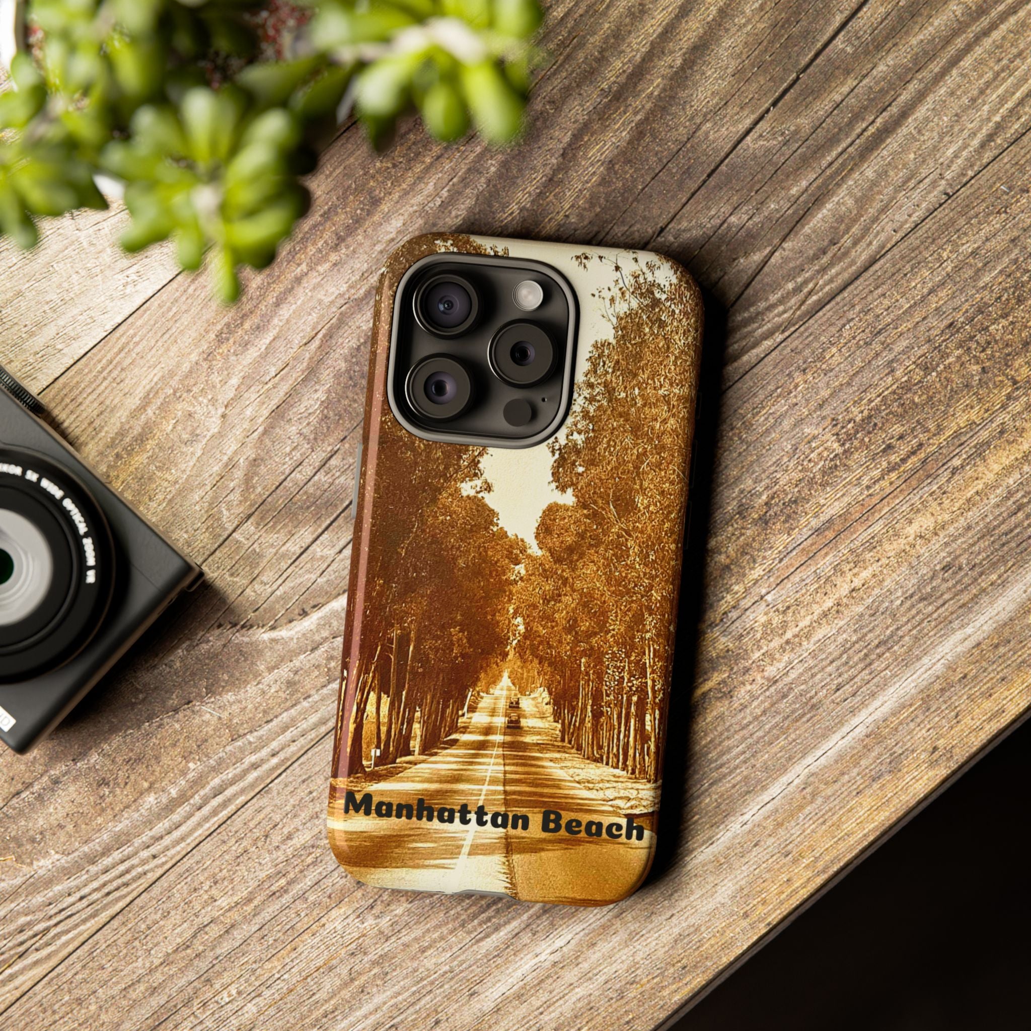 Phone Cases Manhattan Beach Rosecrans Ave Early 60's Tough Cases 90266 California, iPhone Samsung Google Pixel Protective Cover, Vintage