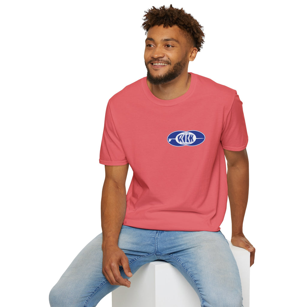 Rick Surfboards Unisex Softstyle T-Shirt Old School Hermosa Beach