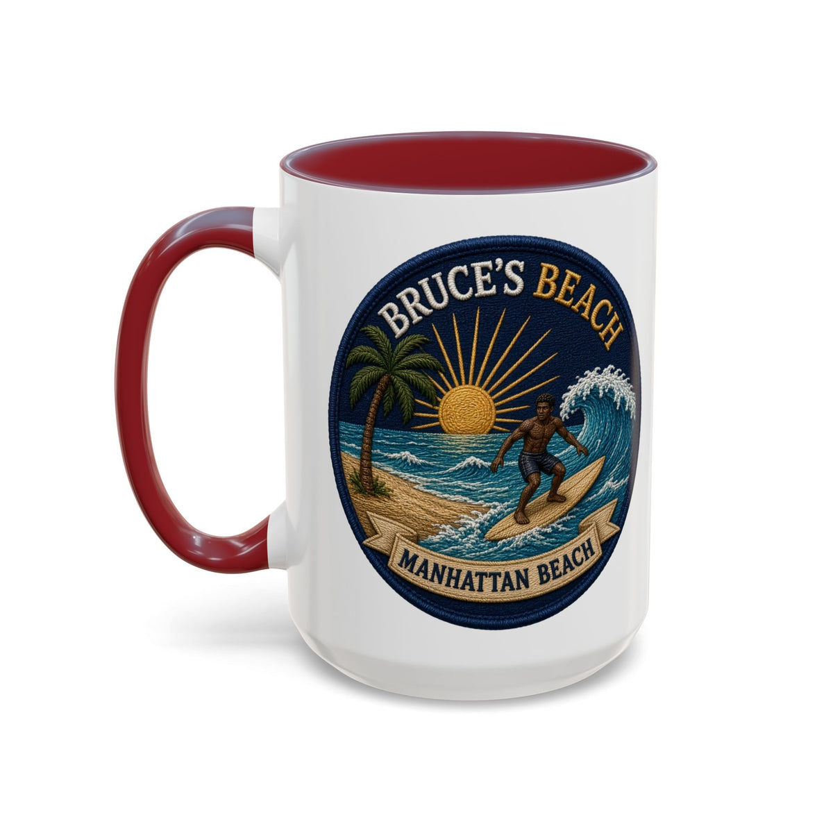 Bruce's Beach Manhattan Beach Surf Mug – Accent Coffee Cup (11/15oz)