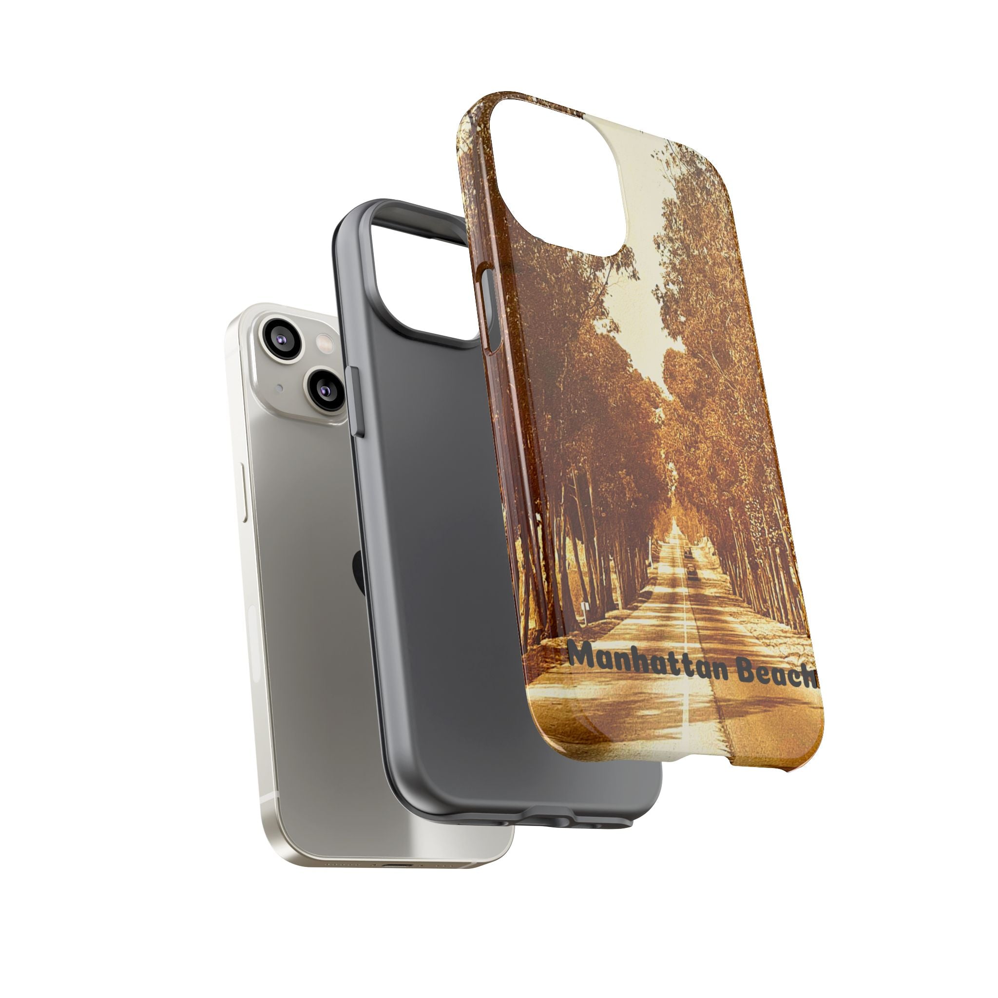 Phone Cases Manhattan Beach Rosecrans Ave Early 60's Tough Cases 90266 California, iPhone Samsung Google Pixel Protective Cover, Vintage