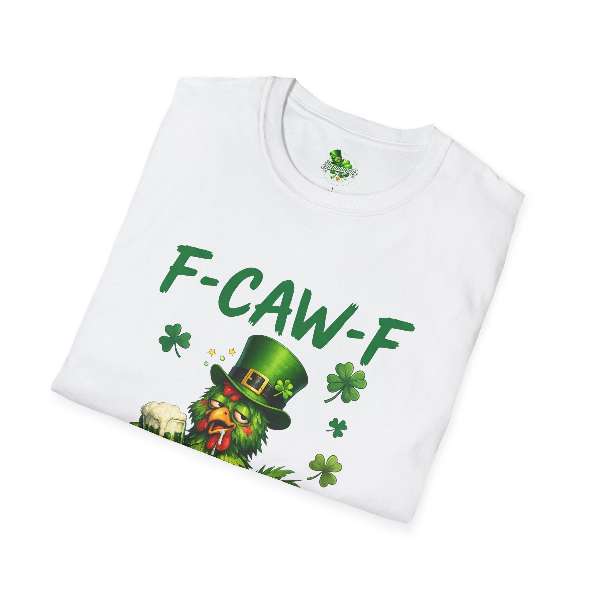 F-CAW-F Leprechaun Chicken T-Shirt | St. Patrick's Day Shamrock Tee