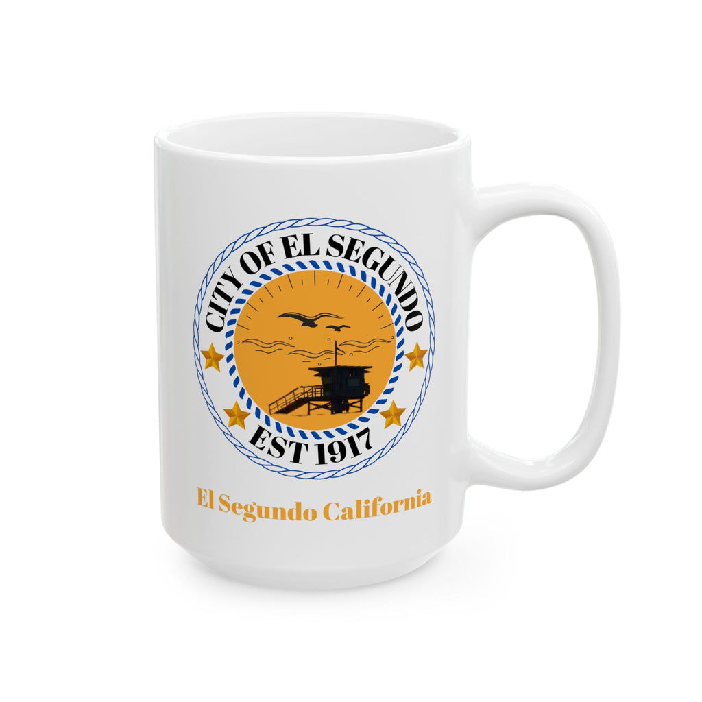 El Segundo California Seal Ceramic Mug — City Crest Coffee Cup (11oz, 15oz)