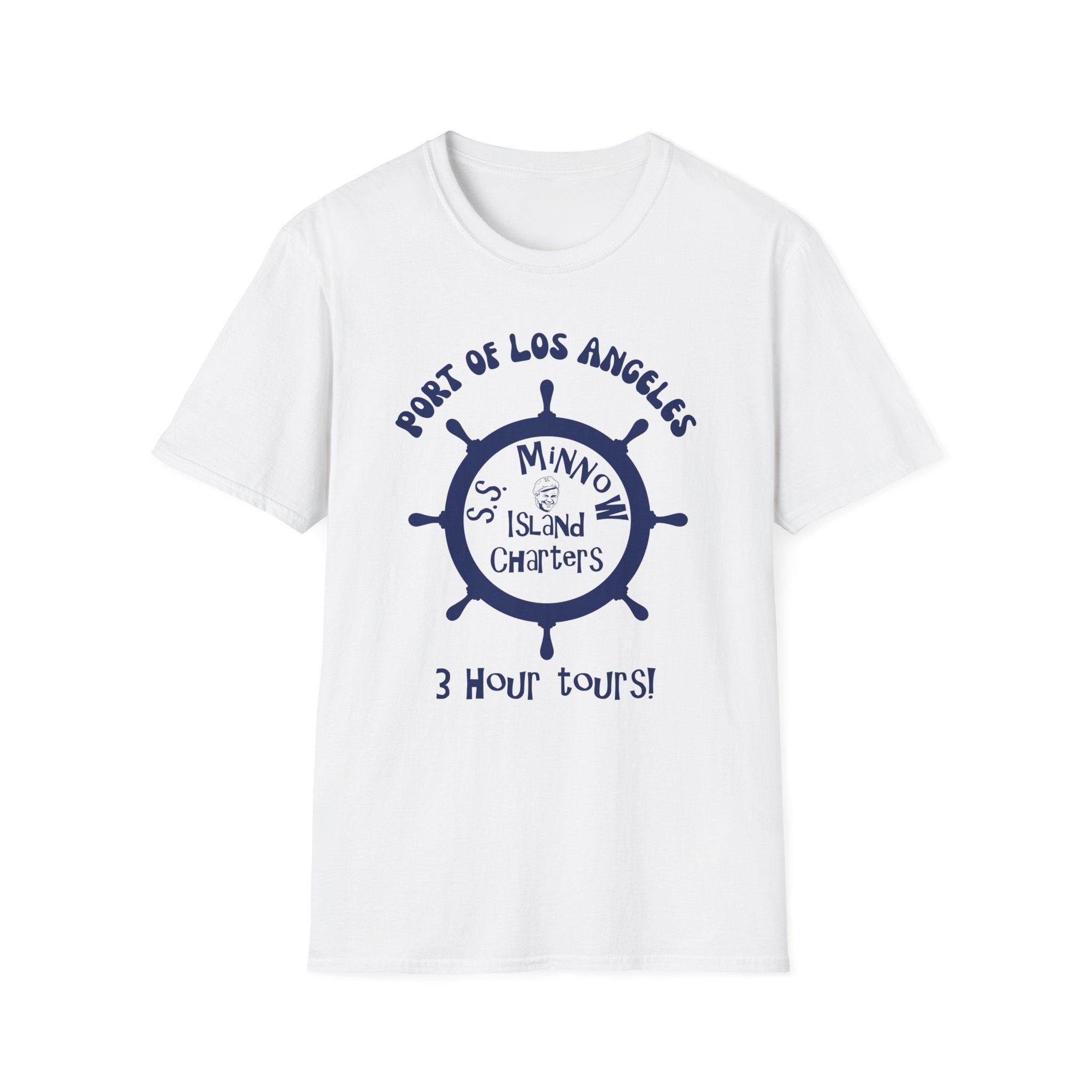 Port of Los Angeles Ship Wheel T-Shirt | SS Minnow Island Charters, 3 Hour Tours
