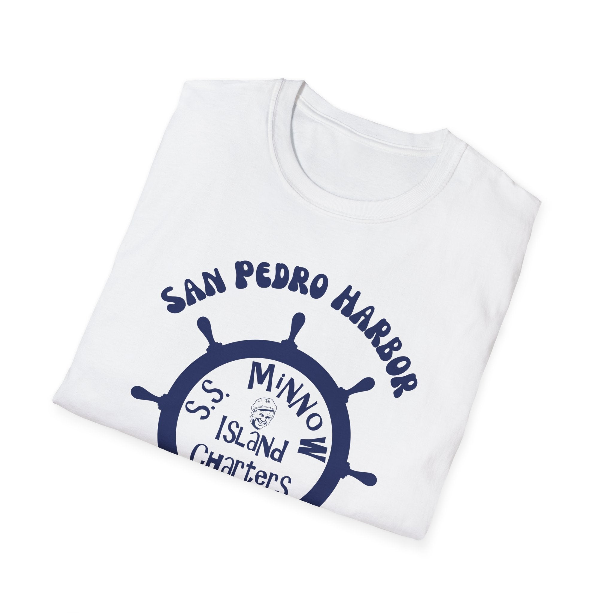 San Pedro Harbor Ship Wheel T-Shirt | SS Minnow Island Charters