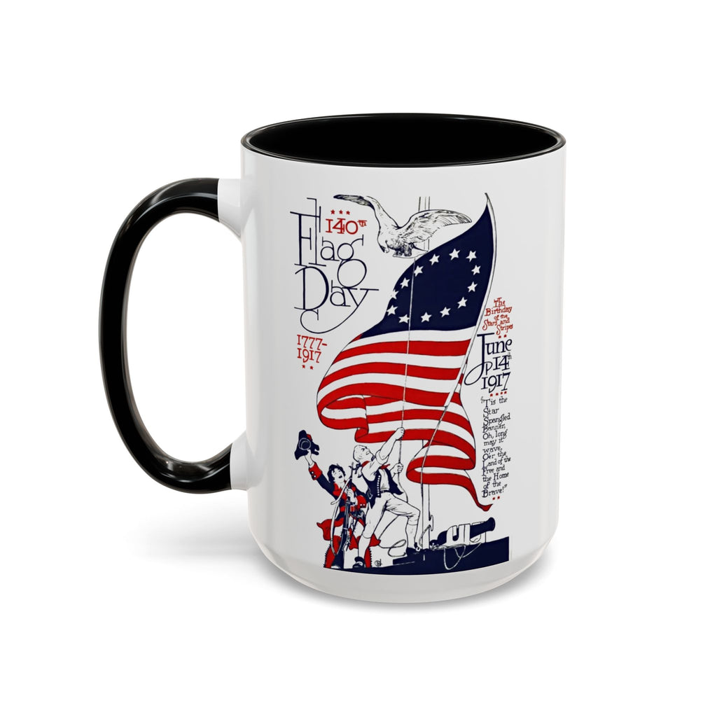Flag Day Illustration Original Artwork 1917  Mug | American Flag Sailors Accent Coffee Mug