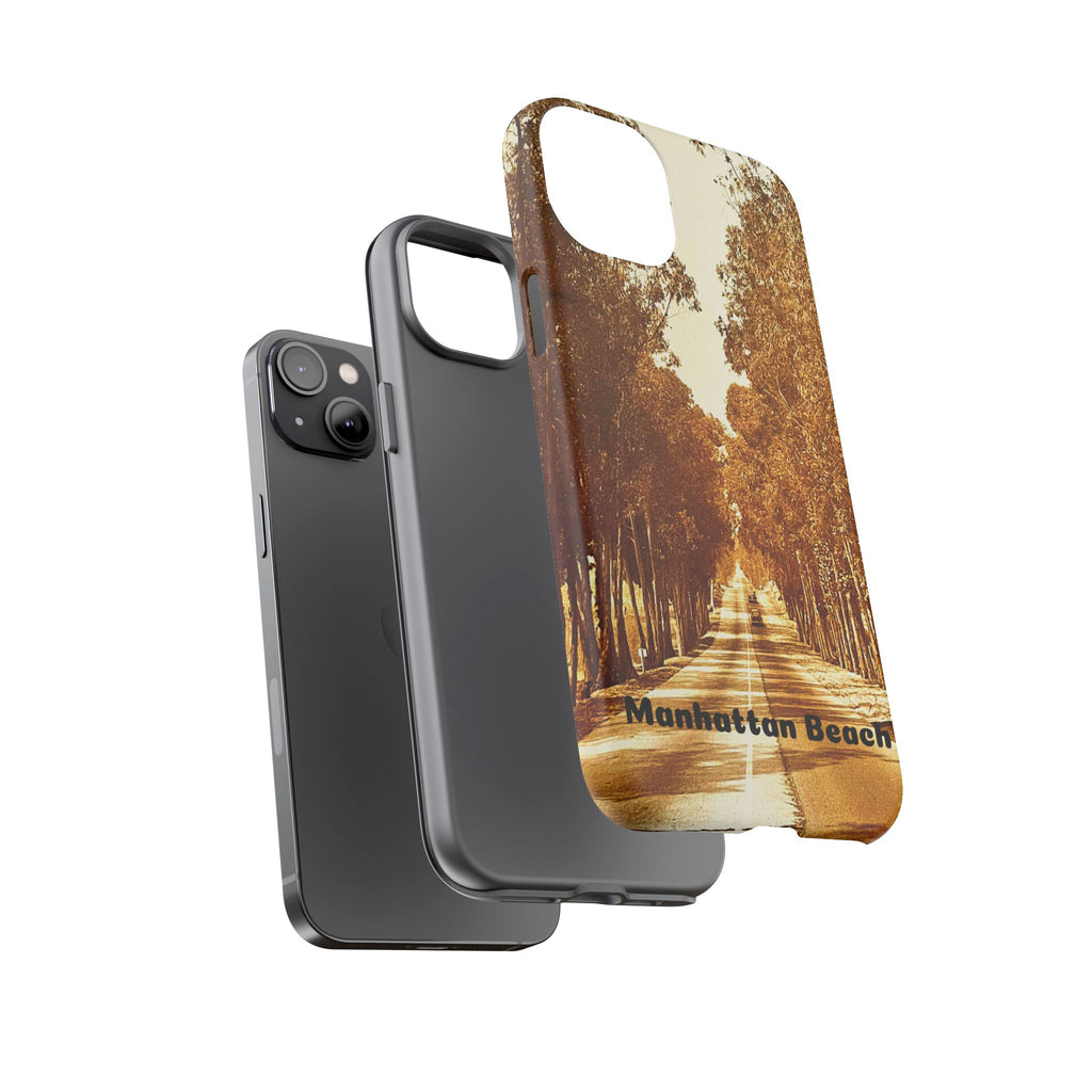 Phone Cases Manhattan Beach Rosecrans Ave Early 60's Tough Cases 90266 California, iPhone Samsung Google Pixel Protective Cover, Vintage