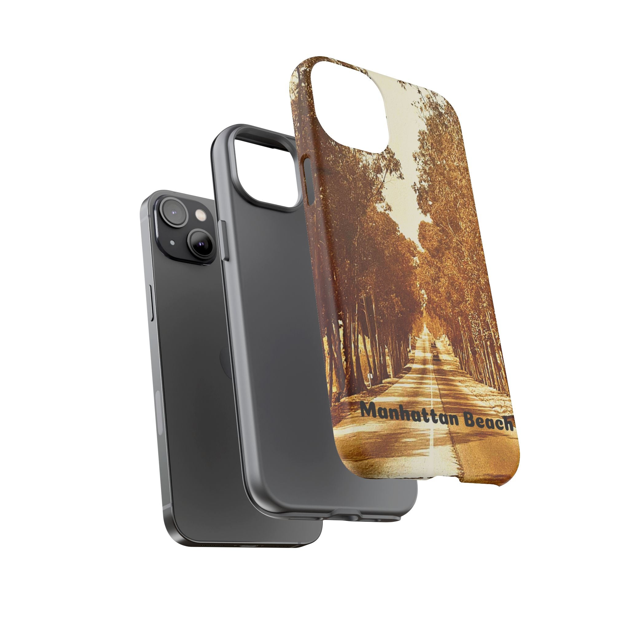 Phone Cases Manhattan Beach Rosecrans Ave Early 60's Tough Cases 90266 California, iPhone Samsung Google Pixel Protective Cover, Vintage