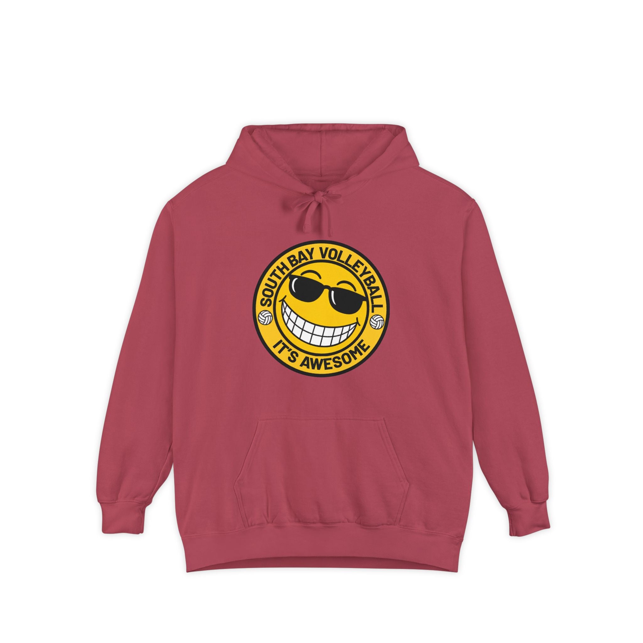 Volleyball Smiley Hoodie — "South Bay Volleyball It's Awesome" Crewneck