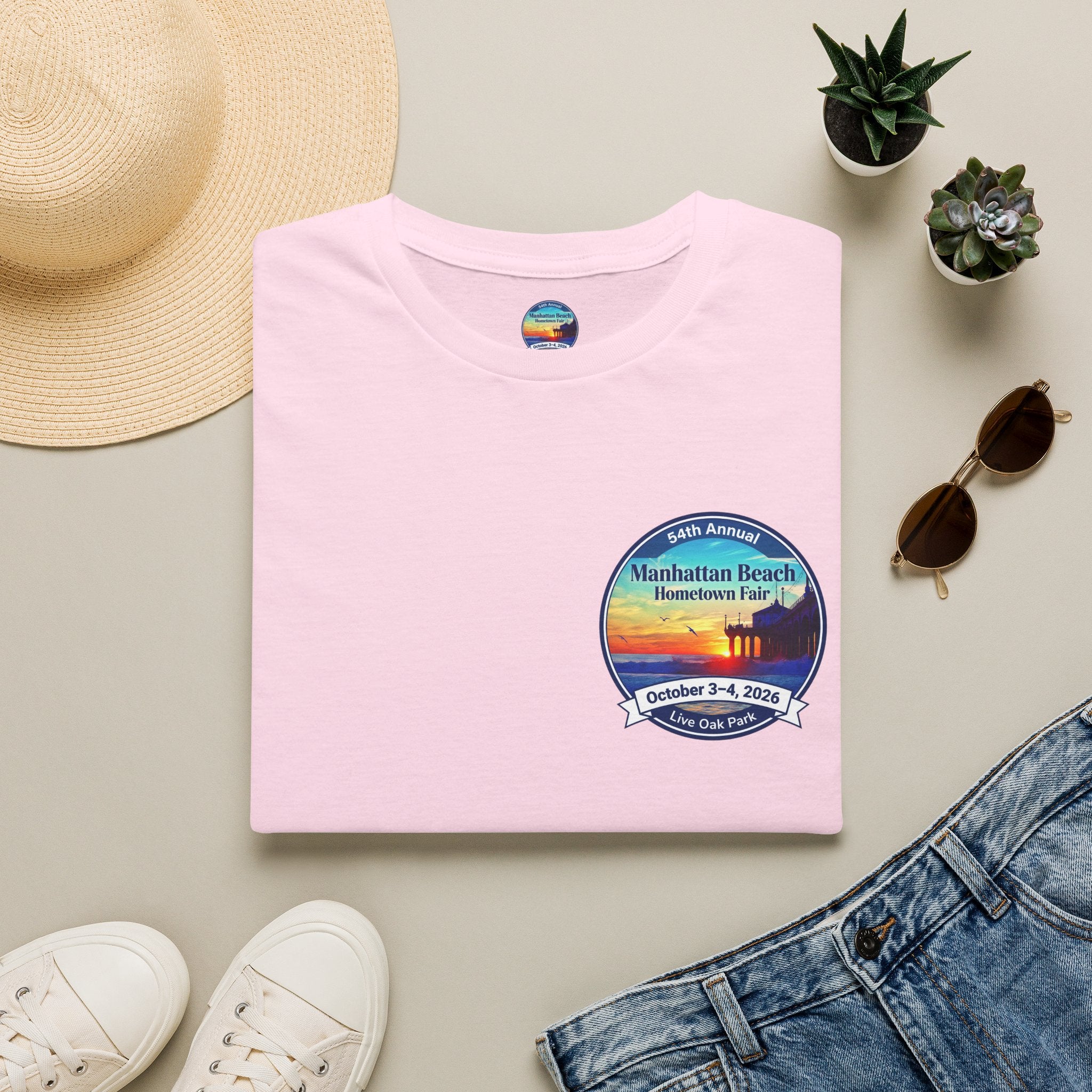 Manhattan Beach Hometown Fair T-Shirt — 54th Annual Sunset Surf Logo (Oct 3-4, 2026)