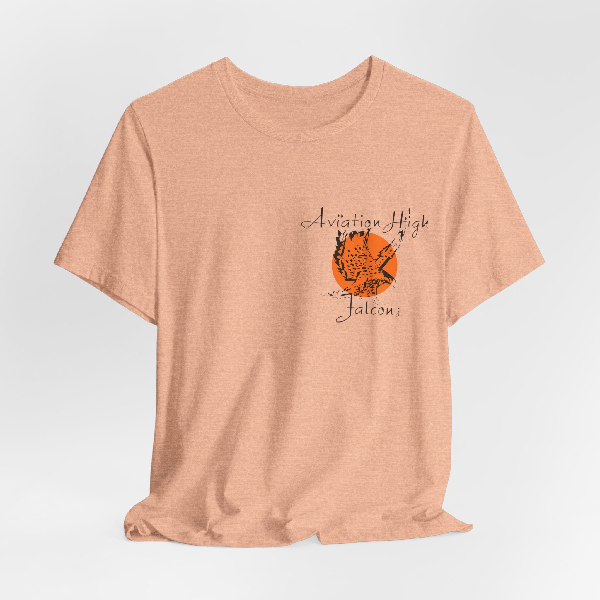 Aviation High School Signage Logo - Many Colors - Unisex Jersey Short Sleeve Tee