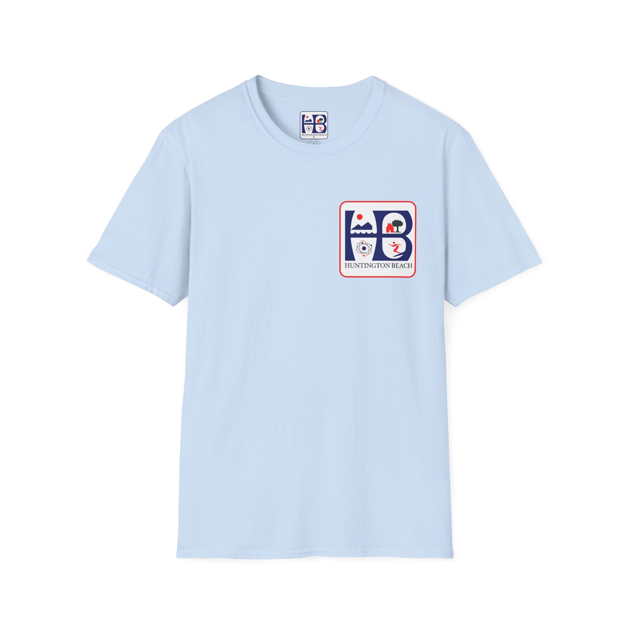 Huntington Beach Retro HB Logo T-Shirt  (printed 3 places)