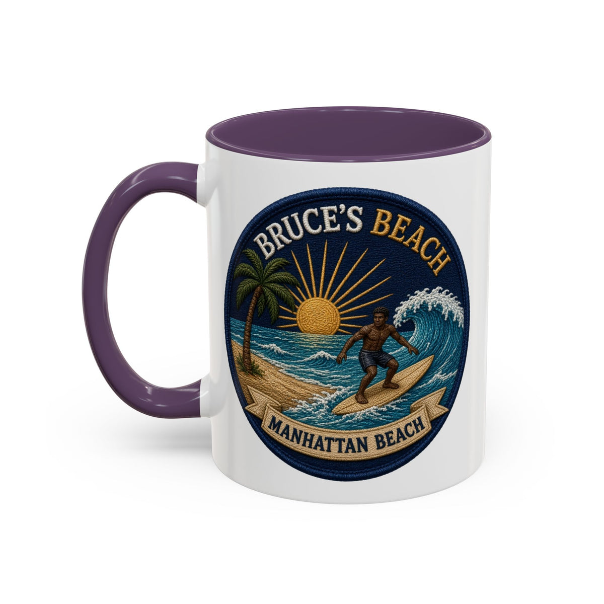 Bruce's Beach Manhattan Beach Surf Mug – Accent Coffee Cup (11/15oz)