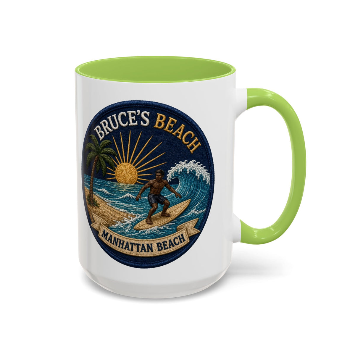 Bruce's Beach Manhattan Beach Surf Mug – Accent Coffee Cup (11/15oz)