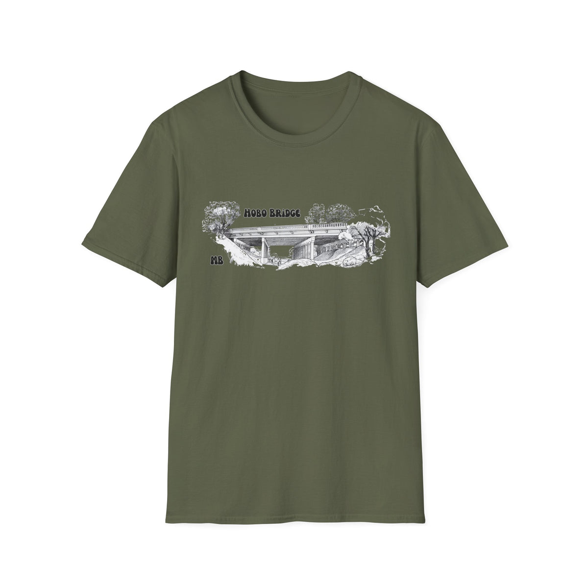Hobo Bridge Manhattan Beach California Sketch T-Shirt | Hand-Drawn Bridge Illustration IYKYK