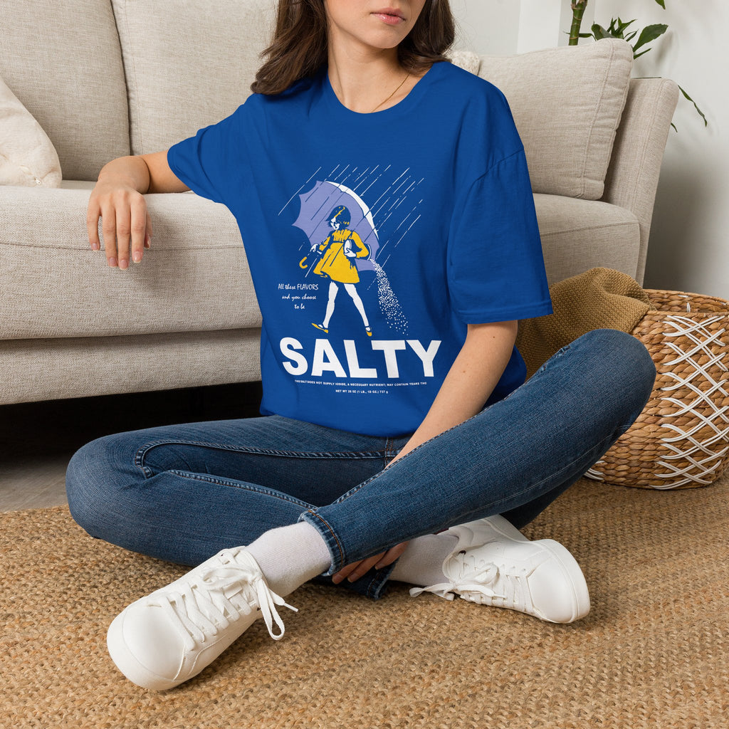 Salty Rainy Day Graphic T-Shirt — Girl with Umbrella Illustration