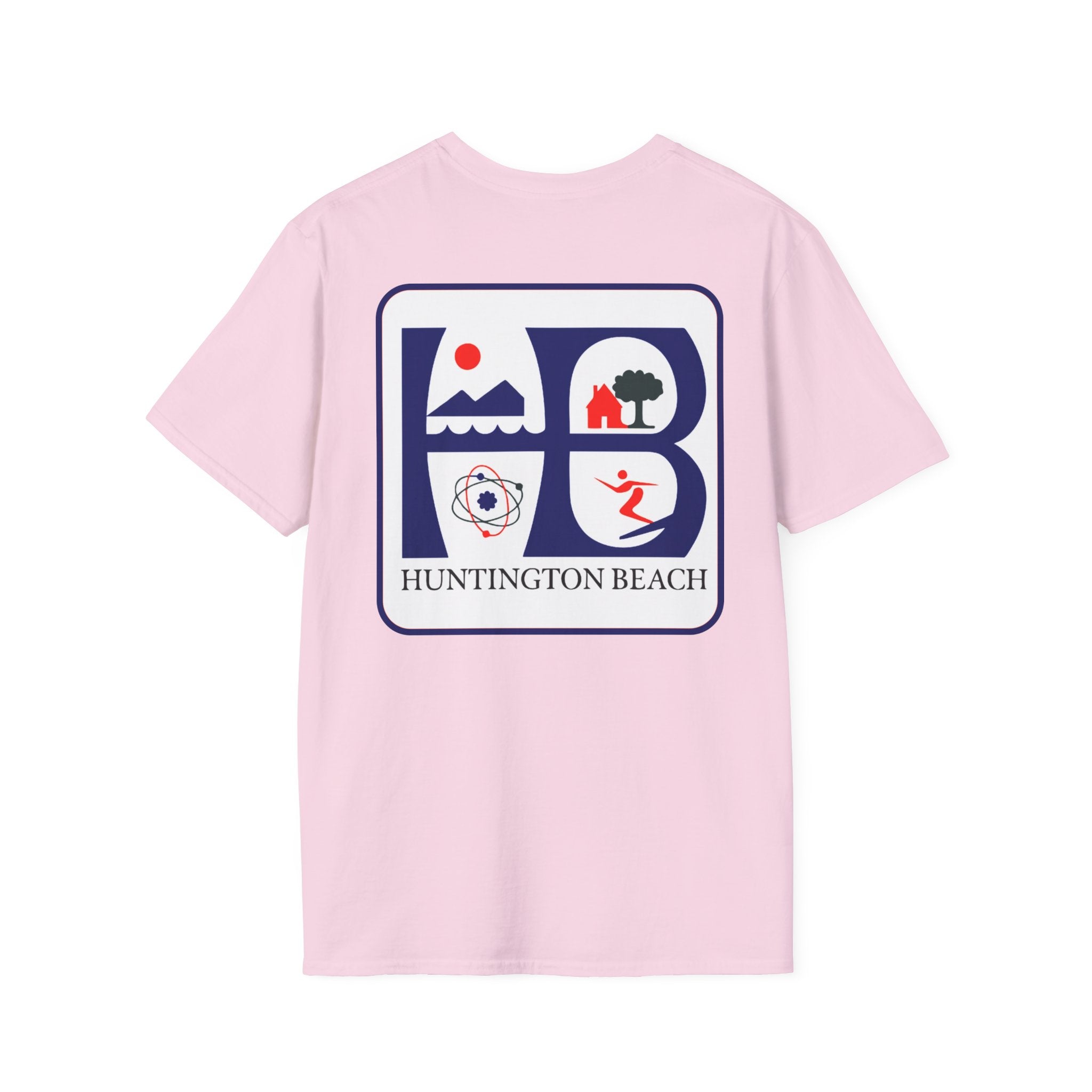 Huntington Beach Retro Logo T-Shirt — HB Surf & Sunset Tee (printed 3 side)