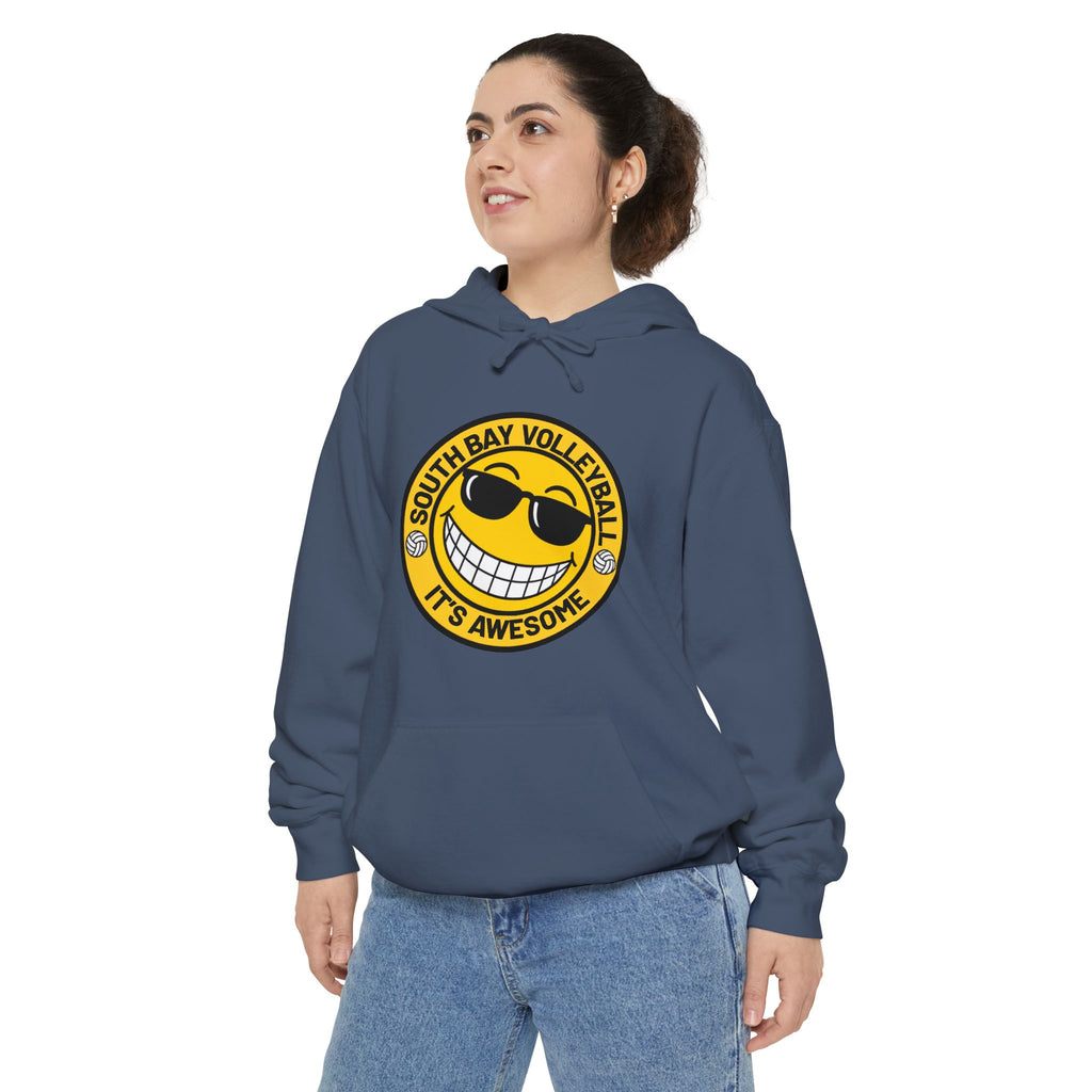Volleyball Smiley Hoodie — "South Bay Volleyball It's Awesome" Crewneck