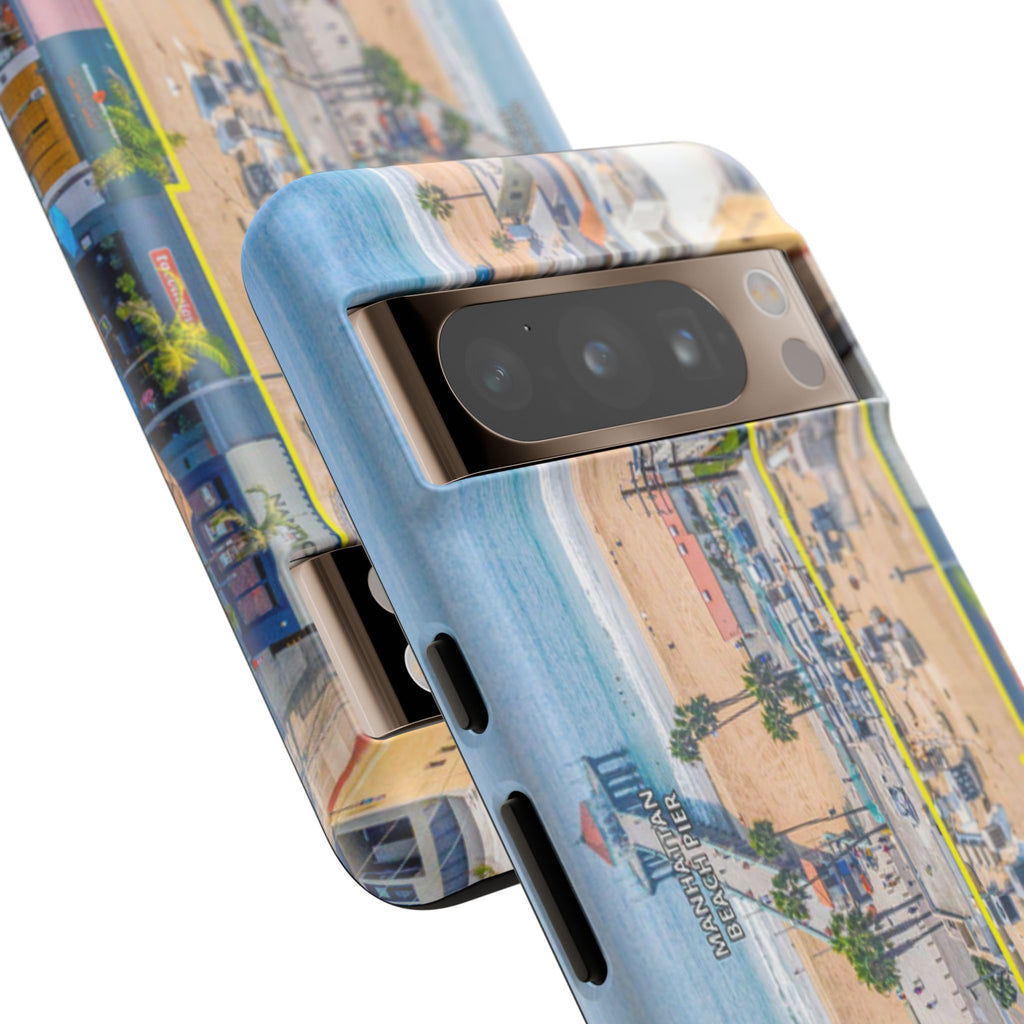 Phone Cases, Manhattan Beach California iPhone Samsung Google Tough Cases, Beach Lovers Gifts, Coastal Accessories, Ocean Phone Covers,
